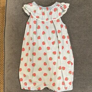 Tucker + Tate Strawberry Print One Piece - White and Red